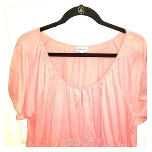 Avenue plus size keyhole neck peasant top